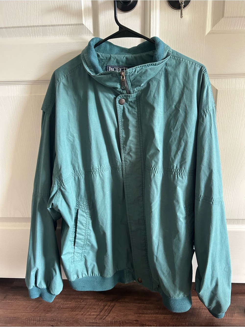 Vintage Pacific Trail Teal Lightweight Men's Windbreaker Jacket